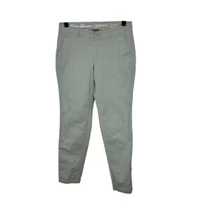 Eddie Bauer Legendwash Stretch Boyfriend Midrise Slim Pants Sage Green Women's 8